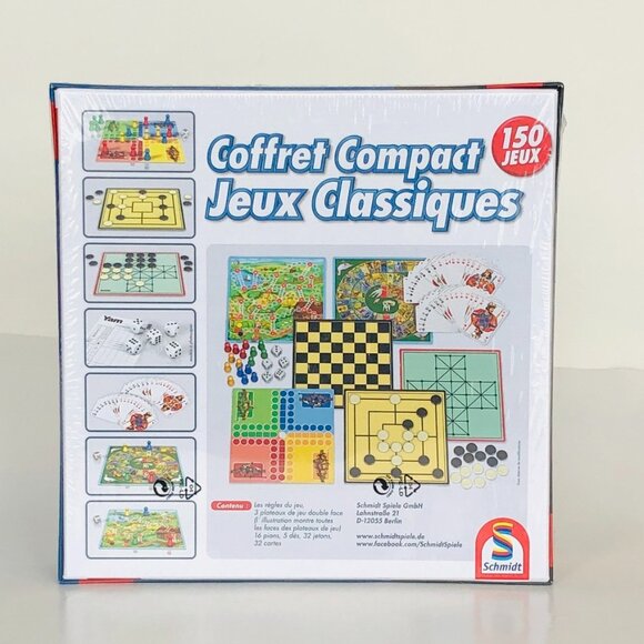 Schmidt 150 Classic Games in Compact Box French Version For Age 6+ New Sealed - Picture 8 of 15
